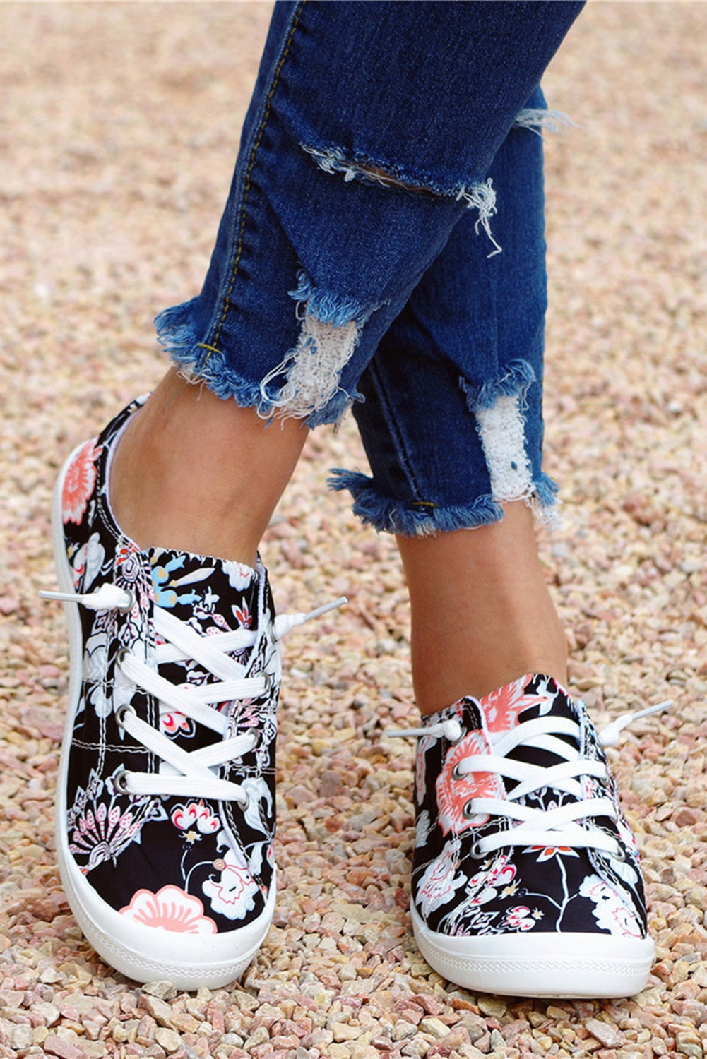 Chelsea Floral Criss Cross Sneaker