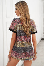 Load image into Gallery viewer, Multi-Colored Leopard Striped Tee
