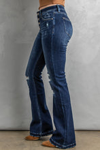 Load image into Gallery viewer, The Rockstar &quot;Jenny&quot; Buttonfly Flare Jeans
