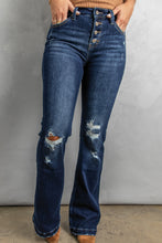 Load image into Gallery viewer, The Rockstar &quot;Jenny&quot; Buttonfly Flare Jeans
